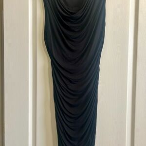 Draped Black Women's Dress